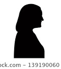 a woman head silhouette vector 139190060