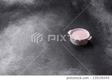 Milky liquid drinking yogurt, a useful food for healthy digestion. Drinking yogurt Milky liquid drinking yogurt, a useful food for healthy digestion. Drinking yogurt 139190449