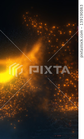 Abstract orange particle stream glowing through a dark space, creating a fiery cosmic energy background with motion and depth Abstract orange particle stream glowing through a dark space, creating a fiery cosmic energy background with motion and depth 139190863