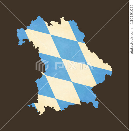 Isolated map with flag - Bavaria 139191033