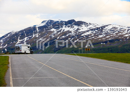 Camper car in norwegian mountains Camper car in norwegian mountains 139191043