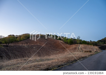 A very beautiful spring scene in Kaminoyama Plateau, Hyogo Prefecture, Japan. 139191864