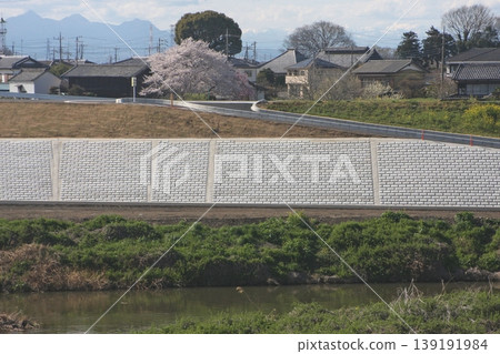 神明橋東側(2022年4月5日) 牌匾在柔和的陽光下閃閃發光。堤岸鋪路工程正在進行中。小山川左岸。 神明橋東側(2022年4月5日) 牌匾在柔和的陽光下閃閃發光。堤岸鋪路工程正在進行中。小山川左岸。 139191984