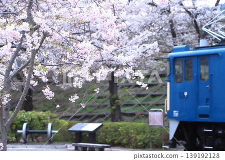 EF64-18 electric locomotive stands quietly at Katsunuma Budokyo Station, surrounded by cherry blossoms in full bloom. (Photographed on April 4, 2026) EF64-18 electric locomotive stands quietly at Katsunuma Budokyo Station, surrounded by cherry blossoms in full bloom. (Photographed on April 4, 2026) 139192128