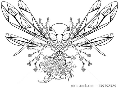Beelzebub line art Beelzebub line art 139192329