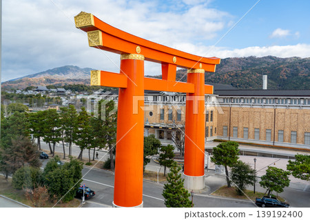 The great torii gate of Heian Shrine, Kyoto (view from the National Museum of Modern Art, Kyoto) The great torii gate of Heian Shrine, Kyoto (view from the National Museum of Modern Art, Kyoto) 139192400