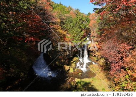 Ryuzu Falls in Oku-Nikko dyed in autumn leaves Ryuzu Falls in Oku-Nikko dyed in autumn leaves 139192426