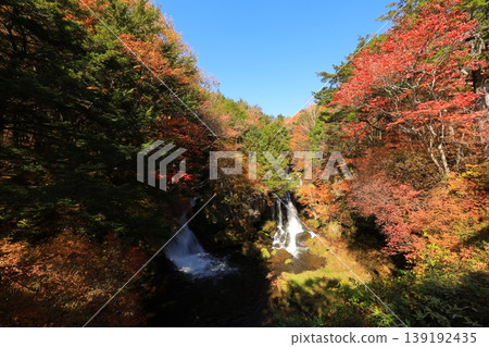 Ryuzu Falls in Oku-Nikko dyed in autumn leaves Ryuzu Falls in Oku-Nikko dyed in autumn leaves 139192435