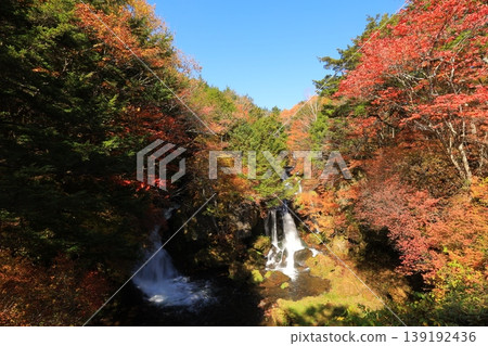 Ryuzu Falls in Oku-Nikko dyed in autumn leaves Ryuzu Falls in Oku-Nikko dyed in autumn leaves 139192436