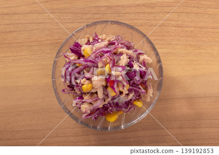 Purple cabbage, tuna, and corn salad (purple cabbage from Aichi Prefecture) Purple cabbage, tuna, and corn salad (purple cabbage from Aichi Prefecture) 139192853