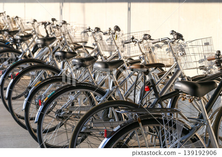 Bicycle placed in the bicycle parking lot Bicycle placed in the bicycle parking lot 139192906