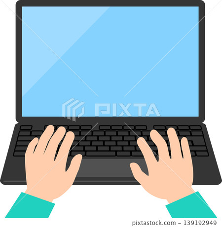 Hit the laptop key Hit the laptop key 139192949