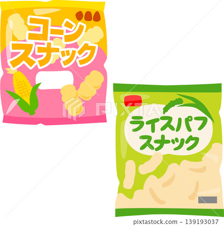 玉米膨化食品和米膨化食品的包裝 139193037