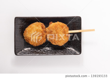 Pork fillet cutlet skewers 139193133