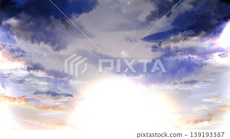 一張夢幻般的背景圖,展現了星空和日落的景象。變幻莫測的雲彩和漸變的天空,光線緩緩擴散。留有文字空間。 一張夢幻般的背景圖,展現了星空和日落的景象。變幻莫測的雲彩和漸變的天空,光線緩緩擴散。留有文字空間。 139193387