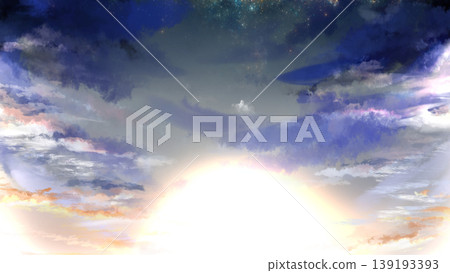 一張夢幻般的背景圖,展現了星空和日落的景象。變幻莫測的雲彩和漸變的天空,光線緩緩擴散。留有文字空間。 一張夢幻般的背景圖,展現了星空和日落的景象。變幻莫測的雲彩和漸變的天空,光線緩緩擴散。留有文字空間。 139193393
