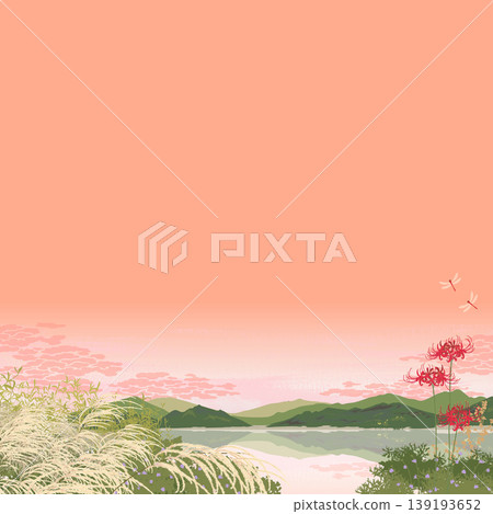 季節性風景插圖(秋季) 季節性風景插圖(秋季) 139193652