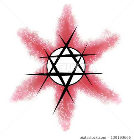 Starfish with a hexagram 139193666