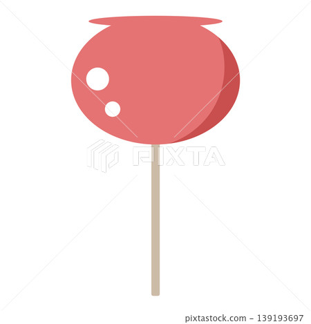 Candy apple, festival sweets, street food, simple illustration Candy apple, festival sweets, street food, simple illustration 139193697