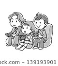 A child playing a game (black and white) 139193901