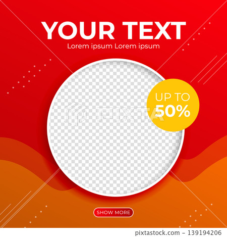 Social media business post banner with image space Social media business post banner with image space 139194206