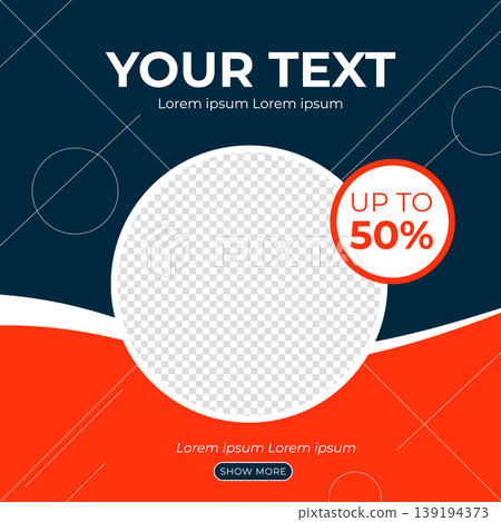 Social media business post banner with image space Social media business post banner with image space 139194373