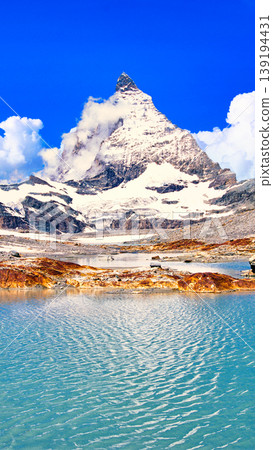 Beautiful view of the Matterhorn in Zermatt Beautiful view of the Matterhorn in Zermatt 139194431