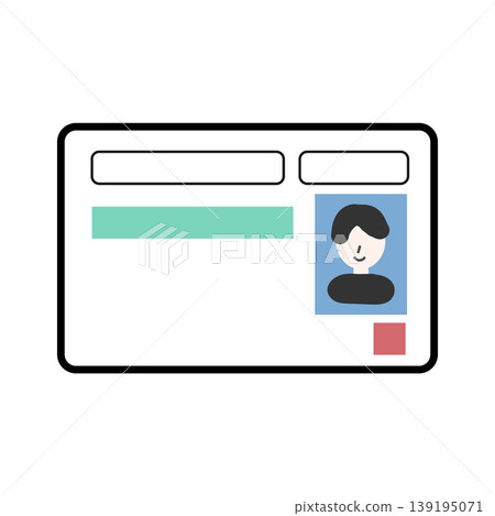 Blue and green license icon - simple and easy-to-use driver's license design Blue and green license icon - simple and easy-to-use driver's license design 139195071