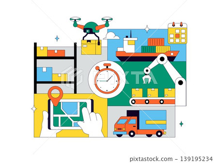 Logistics Vector Illustration Featuring Global Shipping Delivery Supply Chain Warehouse Cargo Transport Across Air Sea And Land Freight Design Logistics Vector Illustration Featuring Global Shipping Delivery Supply Chain Warehouse Cargo Transport Across Air Sea And Land Freight Design 139195234