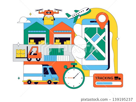 Logistics Vector Illustration Featuring Global Shipping Delivery Supply Chain Warehouse Cargo Transport Across Air Sea And Land Freight Design Logistics Vector Illustration Featuring Global Shipping Delivery Supply Chain Warehouse Cargo Transport Across Air Sea And Land Freight Design 139195237