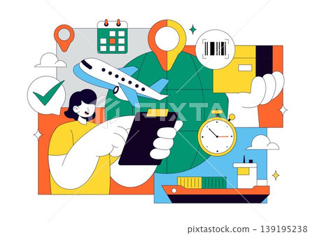 Logistics Vector Illustration Featuring Global Shipping Delivery Supply Chain Warehouse Cargo Transport Across Air Sea And Land Freight Design Logistics Vector Illustration Featuring Global Shipping Delivery Supply Chain Warehouse Cargo Transport Across Air Sea And Land Freight Design 139195238