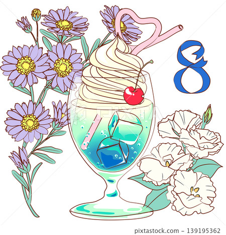 時令鮮花和甜點(八月) 時令鮮花和甜點(八月) 139195362