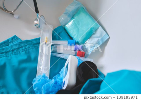 Medical tools and supplies for healthcare concept Medical tools and supplies for healthcare concept 139195971