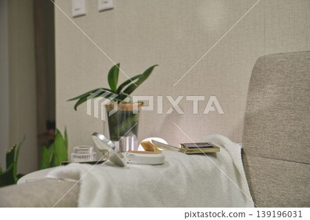 Cosmetics, skincare and self-care products on a surface Cosmetics, skincare and self-care products on a surface 139196031