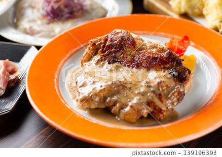 Chicken steak at a Western-style restaurant 139196393