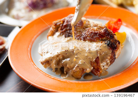Chicken steak at a Western-style restaurant Chicken steak at a Western-style restaurant 139196467