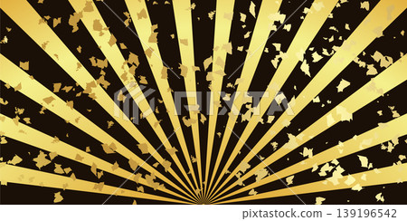 Golden sunburst and confetti background Golden sunburst and confetti background 139196542