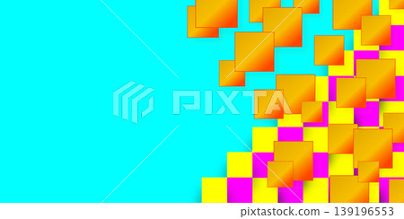 A vibrant abstract background adorned with floating orange squares. A vibrant abstract background adorned with floating orange squares. 139196553