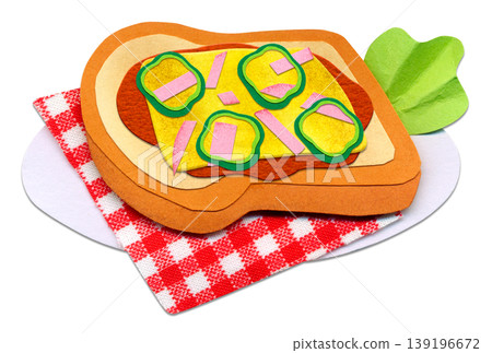 Pizza toast collage illustration, breakfast/lunch food material Pizza toast collage illustration, breakfast/lunch food material 139196672