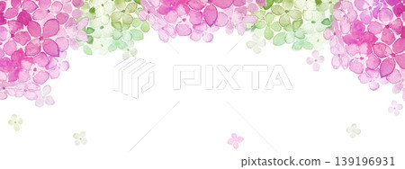 水彩繡球花畫框 水彩繡球花畫框 139196931
