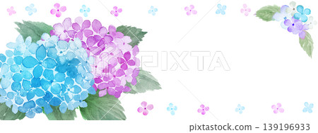 水彩繡球花畫框 水彩繡球花畫框 139196933