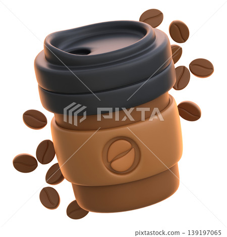 Coffee Paper Cup 3D Icon, Cozy Premium Takeaway Coffee Cup Illustration for UI UX, Food Apps, Cafe Branding, Website, Social Media and E-commerce Coffee Paper Cup 3D Icon, Cozy Premium Takeaway Coffee Cup Illustration for UI UX, Food Apps, Cafe Branding, Website, Social Media and E-commerce 139197065