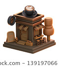 Coffee Shop 3D Icon, Cozy Premium Cafe Building Illustration for UI UX, Food Apps, Cafe Branding, Website, Social Media and E-commerce 139197066