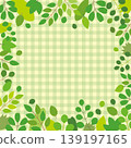 Fresh green square frame with gingham check pattern 139197165