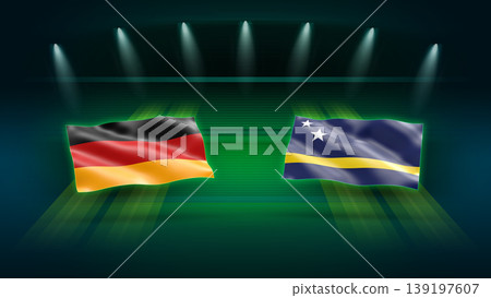 International Soccer Match Preview : Germany vs Curacao with Flags International Soccer Match Preview : Germany vs Curacao with Flags 139197607