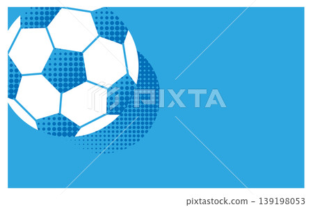 Blue-themed modern sports soccer ball background illustration Blue-themed modern sports soccer ball background illustration 139198053