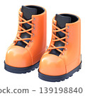 Construction Boots 3D Icon, Glossy Safety Footwear Illustration for UI UX, Website, Mobile App, E-commerce and Educational Content 139198840