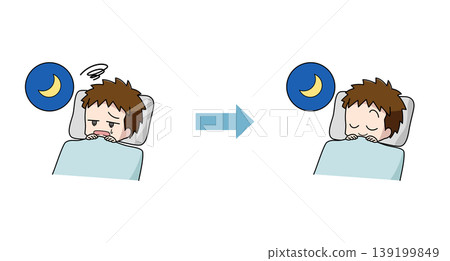改善睡眠的插圖集 - 男孩 改善睡眠的插圖集 - 男孩 139199849