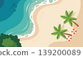 Sandy Curve Bali Beach Flat Design Illustration 139200089