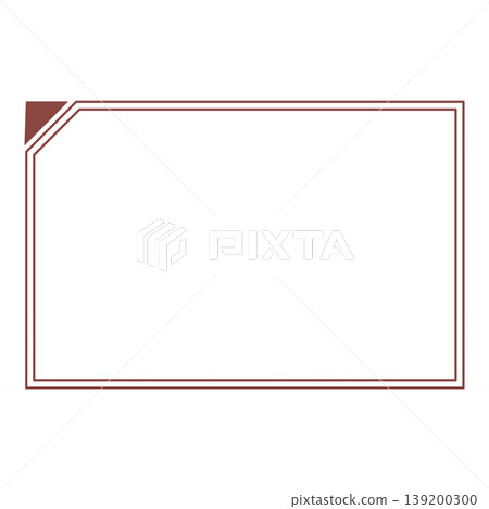 Red corner frame copy space material 139200300
